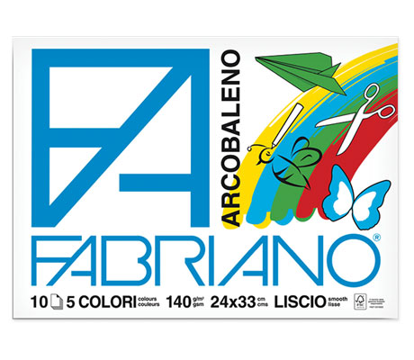 Блок с цветни листа ARCOBALENO Fabriano