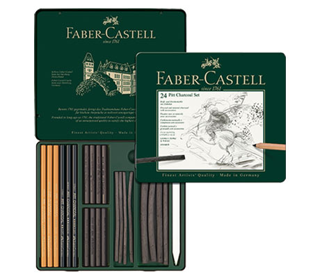 Въглени комплект Faber Castell Art&Graphic - Monochrome Charcoal set