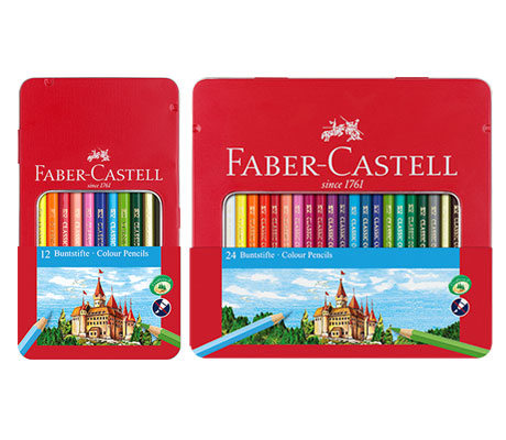 Цветни моливи класик в метална кутия Faber Castell