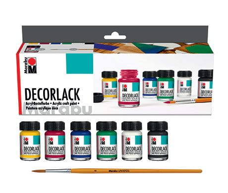 Акрилни бои с гланцов лак Decorlack Acryl Marabu