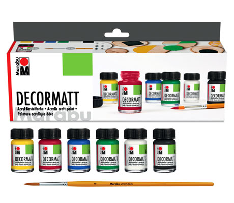 Акрилни бои с матов лак Decormatt Acryl Marabu