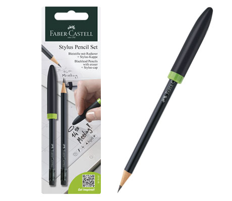 Моливи Stylus комплект с гума и stylus капачка Faber-Castell