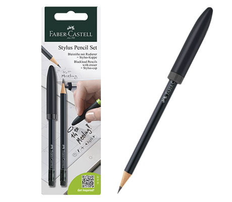 Моливи Stylus комплект с гума и stylus капачка Faber-Castell