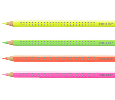 Цветни моливи Colour Grip неон, металик, комплект