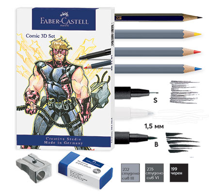 Комплекти Manga&Comic Faber Castell PITT Artist Pen Маркери и тънкописци