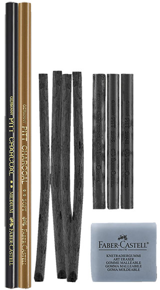 Въглени комплект Faber Castell Art&Graphic - Monochrome Charcoal set
