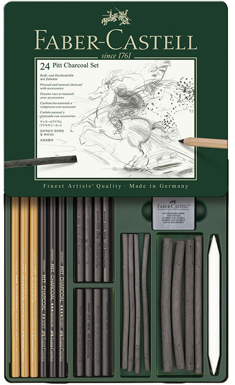 Въглени комплект Faber Castell Art&Graphic - Monochrome Charcoal set