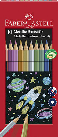 Цветни моливи металик Faber-Castell