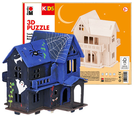 Дървен 3D Пъзел - Къща на мечтите - 33 части Marabu KIDS