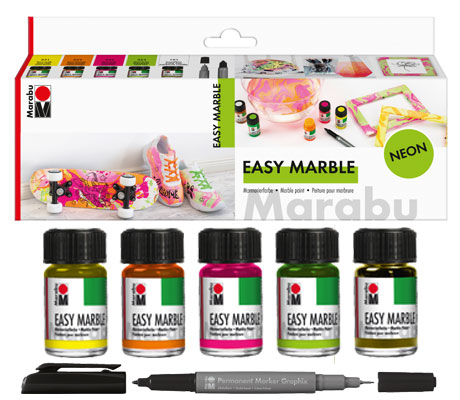 Мраморни бои комплекти Marabu Easy marble