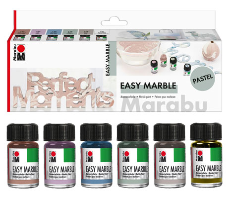 Мраморни бои комплекти Marabu Easy marble