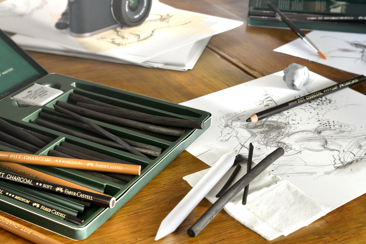 Въглени комплект Faber Castell Art&Graphic - Monochrome Charcoal set