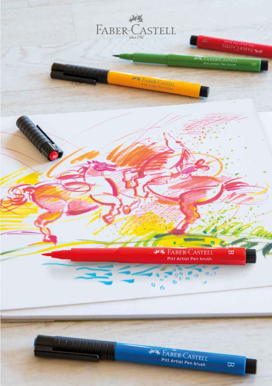 Маркери четка PITT Artist Pen комплекти в студио и дървена кутия Специална селекция