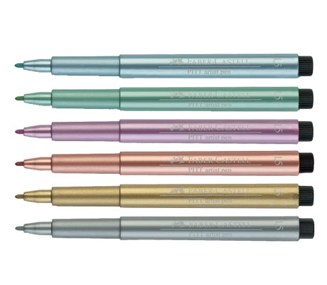 Маркери металик Artist Pen 1,5 мм комплект Faber Castell