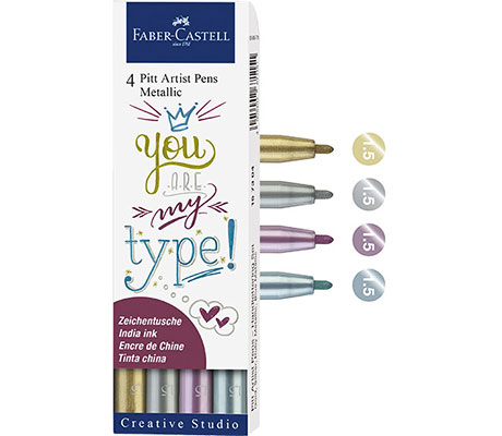 Маркери металик Artist Pen 1,5 мм комплект Faber Castell