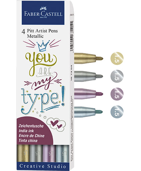 Маркери металик Artist Pen 1,5 мм комплект Faber Castell