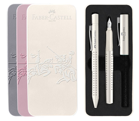 Комплект писалка и химикал Grip 2010 в метална кутия Faber-Castell