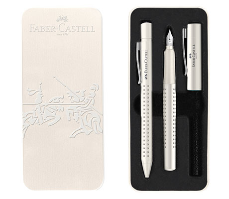 Комплект писалка и химикал Grip 2010 в метална кутия Faber-Castell