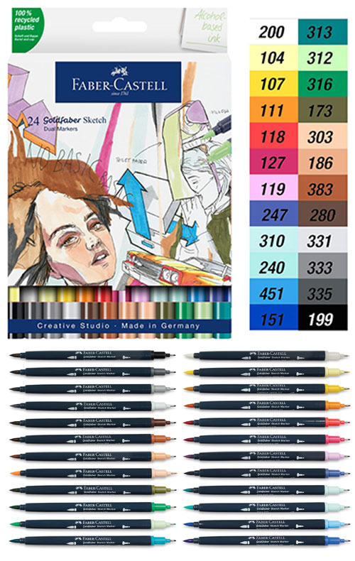 Sketch маркери на алкохолна основа Faber-Castell комплекти Faber-Castell