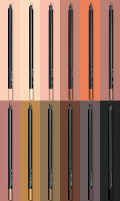 Цветни моливи Black Edition Skin Tones 12 цв 