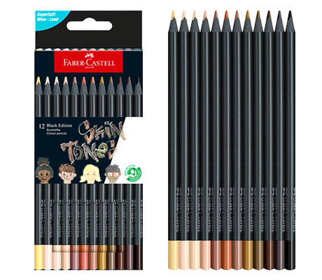 Цветни моливи Black Edition Skin Tones 12 цв 
