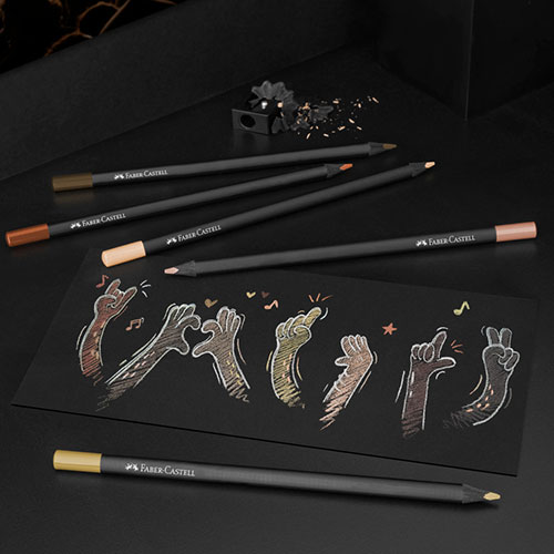 Цветни моливи Black Edition Skin Tones 12 цв 
