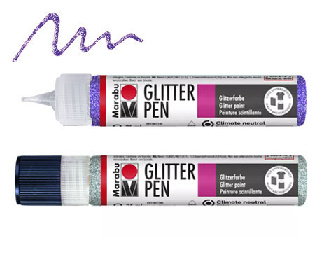 Универсален контур с брокатен ефект Marabu Glitter pen