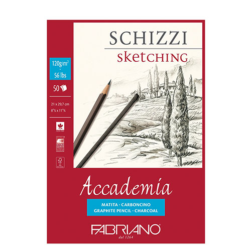 Скицник за рисуване ACCADEMIA А4, 50 л, 120 гр Fabriano