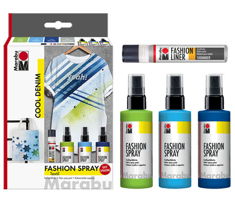 Спрей за текстил и контур за текстил комплекти Мarabu Fashion spray&Fashion Liner