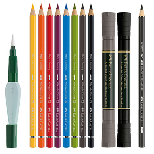 Комплект за рисуване Discovery Set Watercolor Albrecht Durer 12 части Faber-Castell