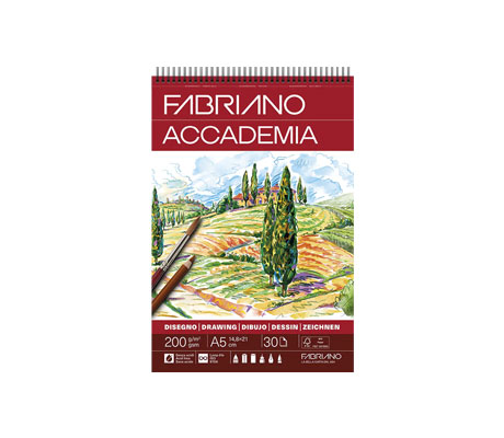 Скицник за рисуване ACCADEMIA А5, 30 л, 200 гр Sketchbook Fabriano