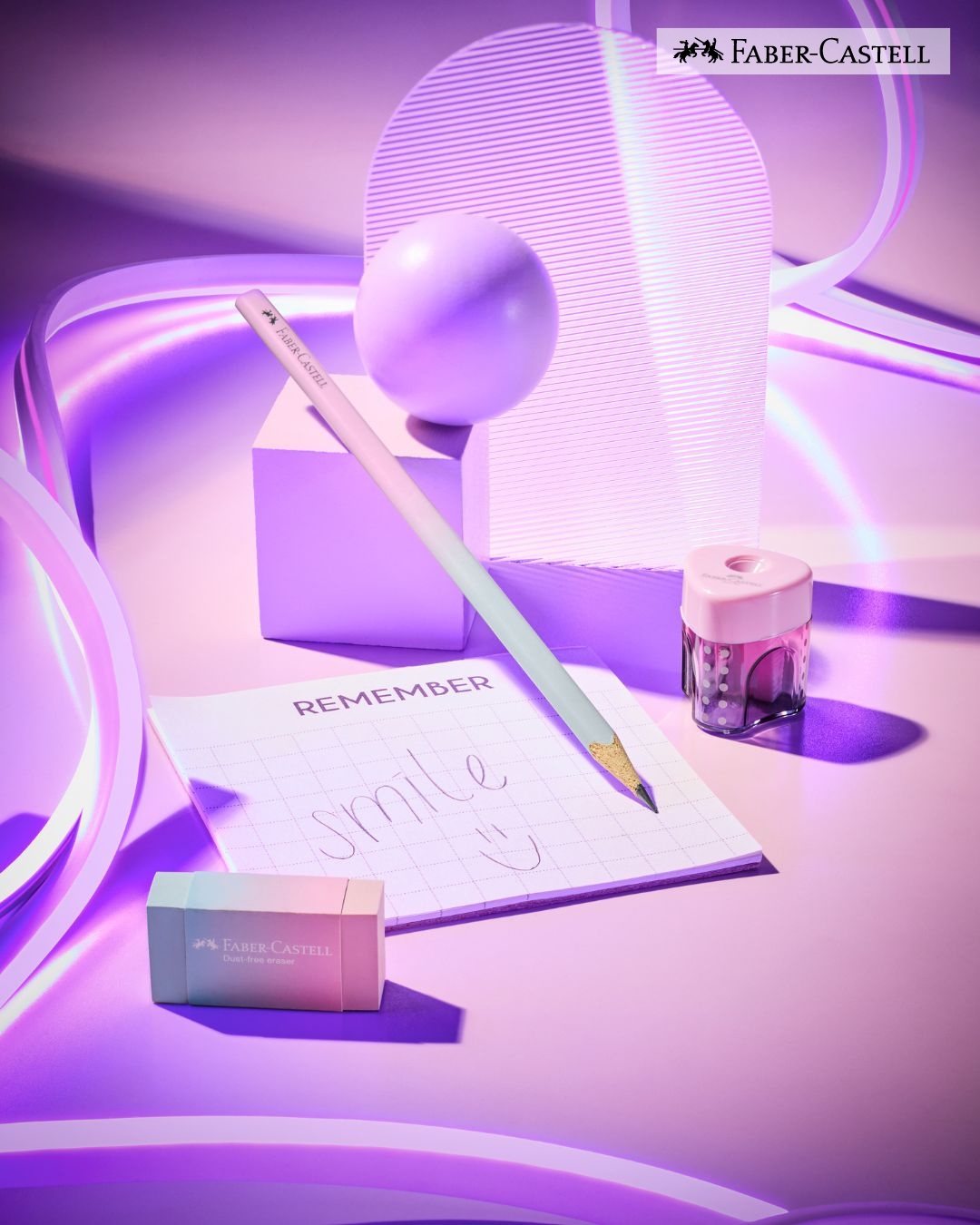 Графитен молив Faber-Castell - B Лимитирана серия - Follow Your Flow