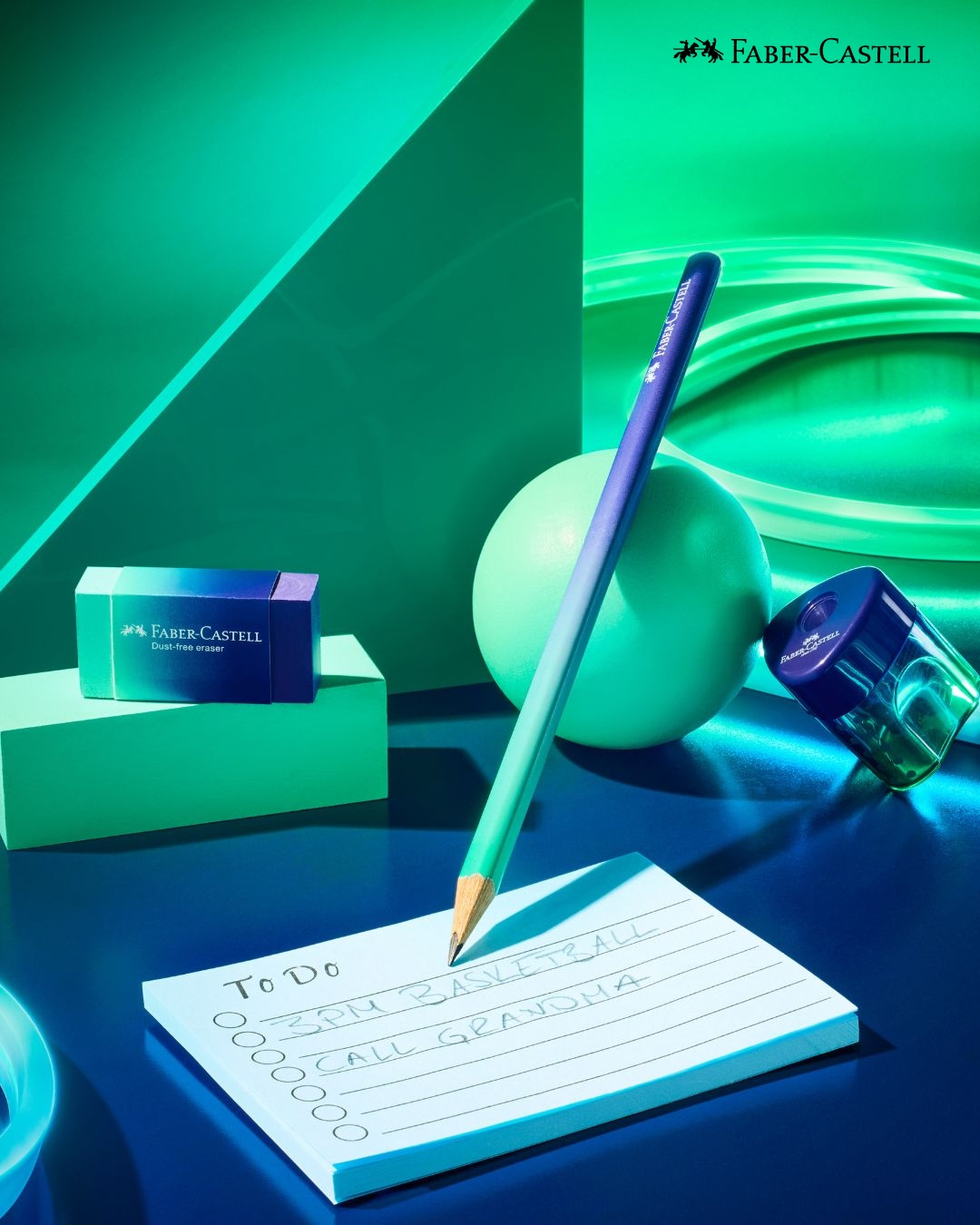 Графитен молив Faber-Castell - B Лимитирана серия - Follow Your Flow