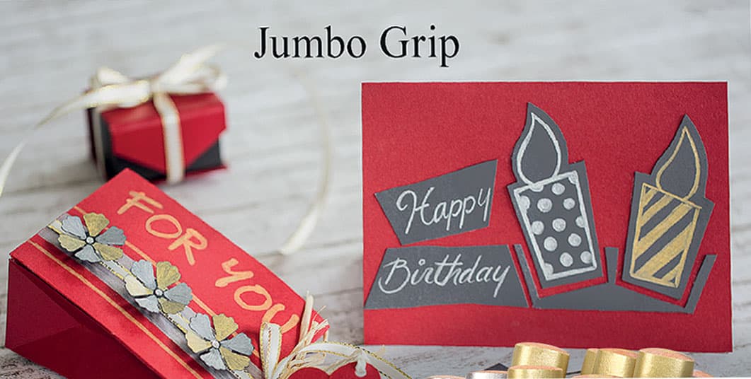 Цветни моливи Jumbo Grip металик Faber-Castell