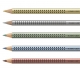 Цветни моливи Jumbo Grip металик Faber-Castell