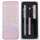 Комплект писалка и химикал Grip 2011 Glam в метална кутия Faber-Castell 